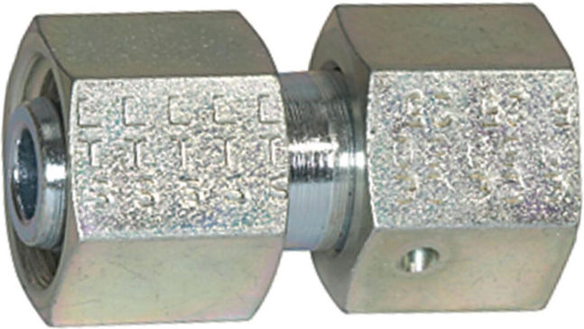 Riegler Raccord droit réglable, Ø ext. tube 15, acier zingué (V 535)