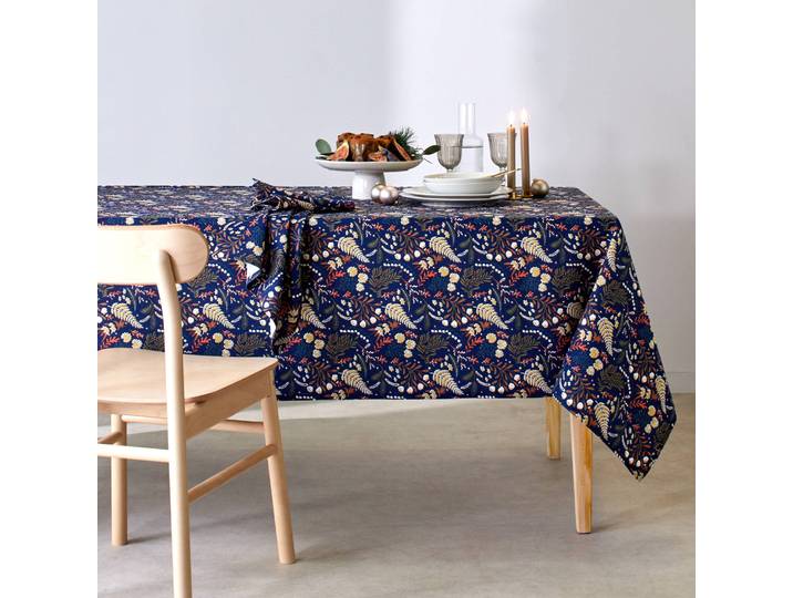 Nappe en coton imprimé herbier - Blancheporte