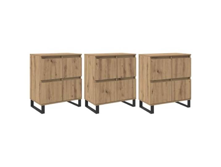 TEKGHUT Sideboard 3 STK. Artisan-Eiche 60 x 35 x 70 cm Holzwerkstoff, glatte Oberfläche, rechteckige Form, klare Linien, schlichter Charme, moderner Stil, Stauraum