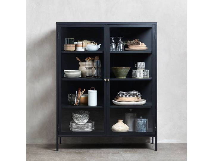 Highboard 110 x 140 x 40cm Schwarz