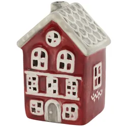 Chic Antique Teelichthaus Chamonix Weihnachten Kirschrot, 6,5 x 7,5 x 10 cm - Kirschrot