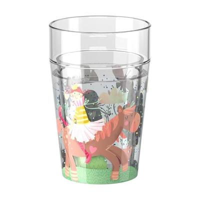Glitzerbecher, Prinzessin & Pferd Motiv 1