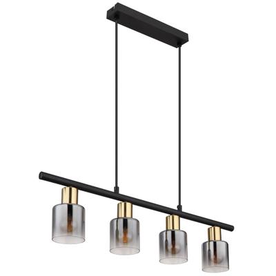 GLOBO LIGHTING Pendelleuchte "HOLLSY", schwarz (schwarz matt), 1 Stk., Leuchten, Hängeleuchte, Hängelampe, Esstisch, Wohnraum, Pendelleuchte