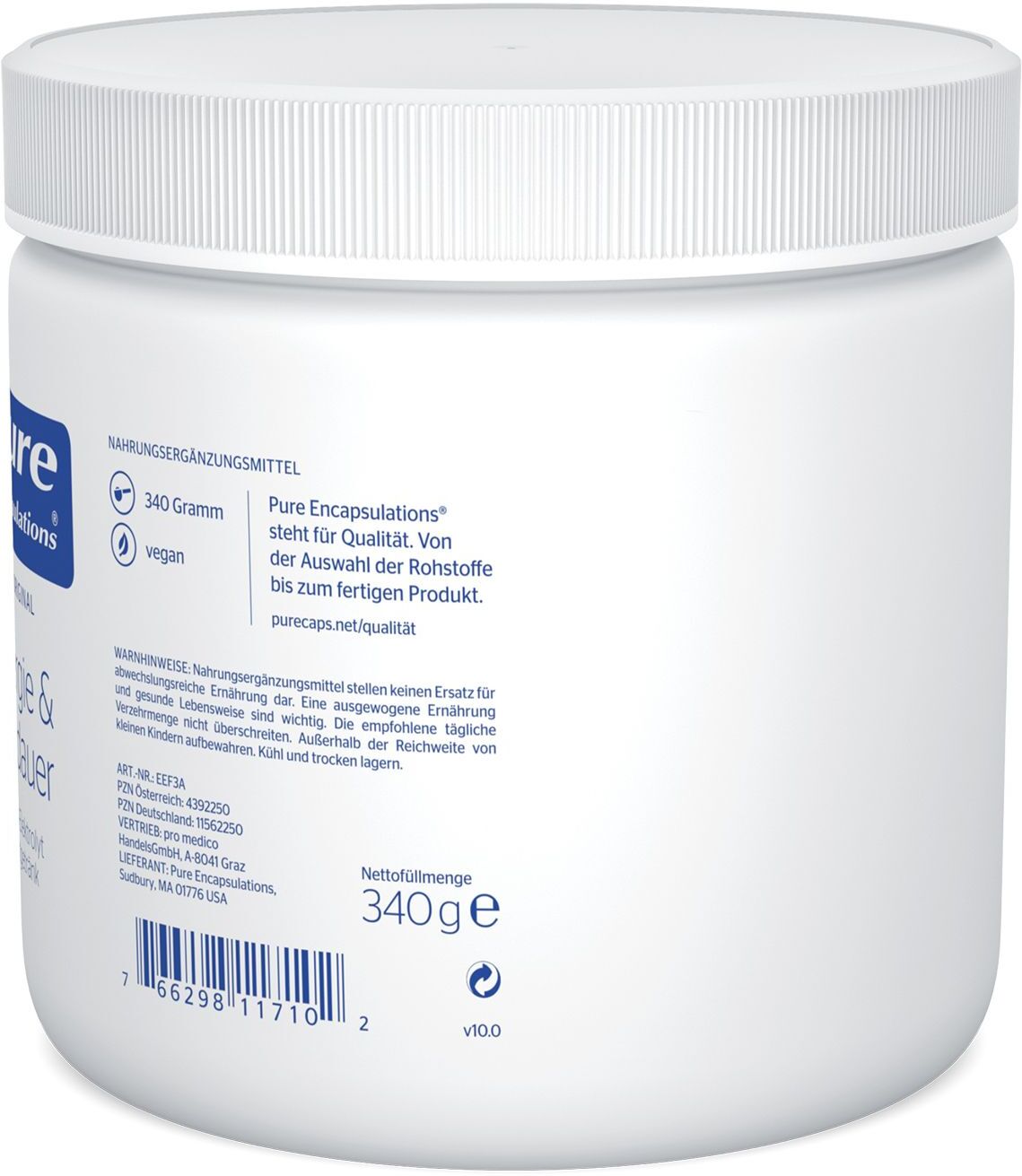 Pure Encapsulations Energie & Ausdauer Pulver 340 g