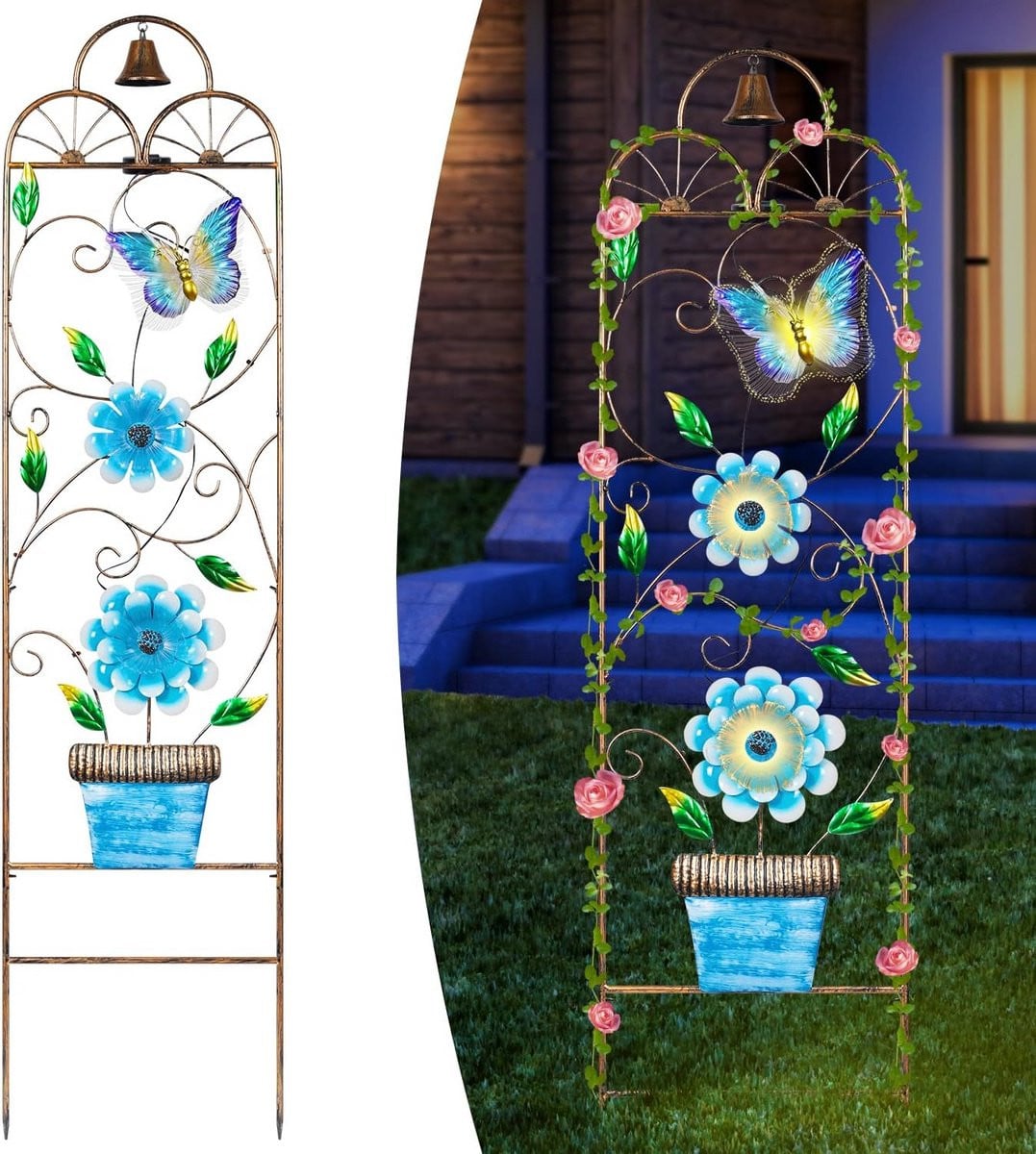 Decoratief Plantenrek voor Klimplanten Tuin & Balkon – Roestvrij Sierhek