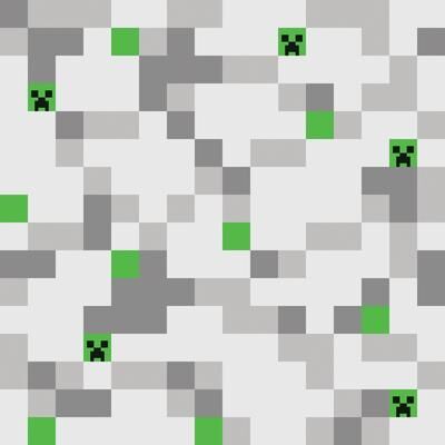 Roommates Minecraft Grey Pixel Creeper Peel and Stick Wallpaper