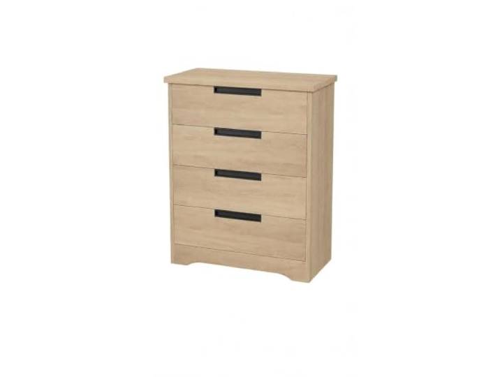 Furntrastar 92x77x40cm Große Kommode mit 4 Schubladen – Moderner Holzschrank mit eingelassenen Griffen – Viel Stauraum für Schlafzimmer, Wohnzimmer, Flur, Kinderzimmer – Platzsparend