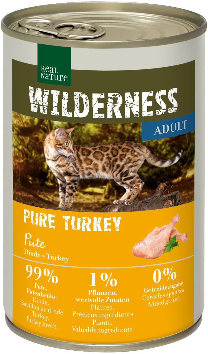 Real Nature Wilderness Cat Paté Lattina 400G TACCHINO