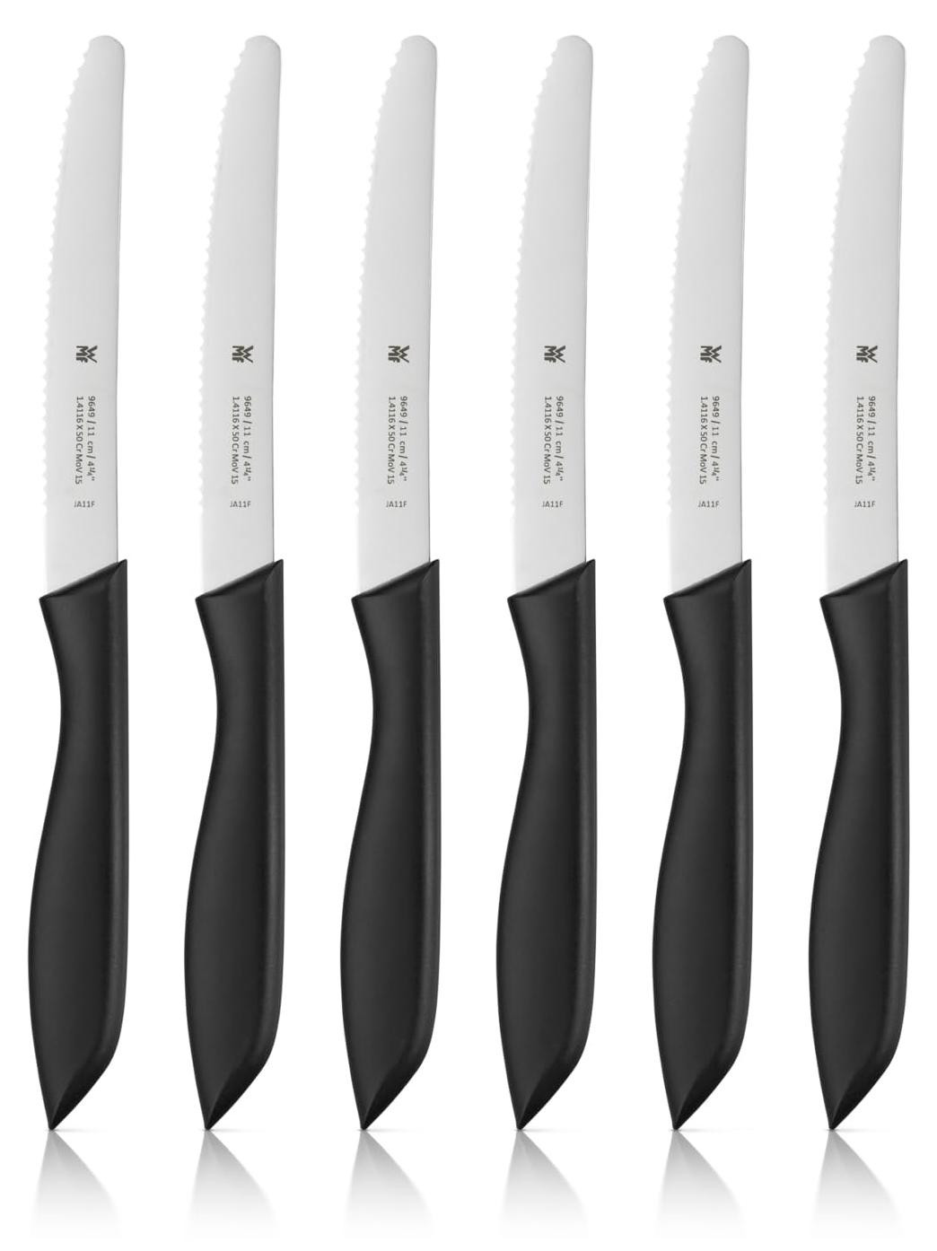 WMF Classic Line ontbijtmes set, 6-delig, zwart, 23 cm