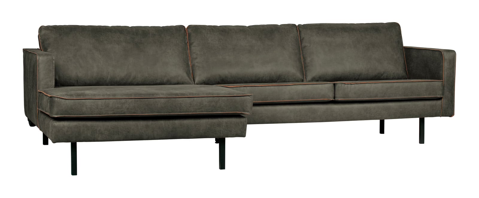WOOOD Loungebank Rodeo Links, Eco Leder - Legergroen - BePureHome