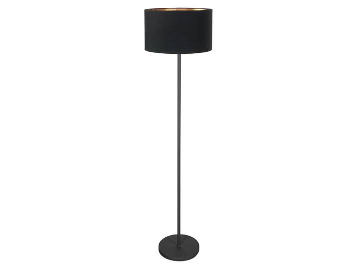 Stehlampe - schwarz - NOOR - metall textil - stehlampe - E27 - 4436ZW - Mexlite
