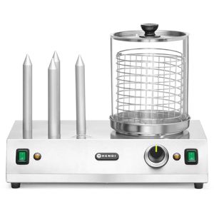 Hendi Würstchenwärmer 265031, Hot-Dog-Maker, Edelstahl, 50 x 39,5 x 31 cm, ca. 40 Würste, 7,5 Liter