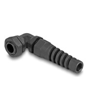 Delock Kabelverschraubung mit Zugentlastung 90° gewinkelt PG7 schwarz Schwarz (60499)