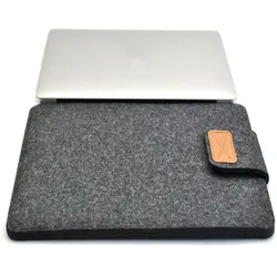 König Design Universal Filz Notebook Tablet Sleeve 11 - 15 Zoll Tasche Hülle Laptop Case Etui (15"), Notebooktasche, Grau