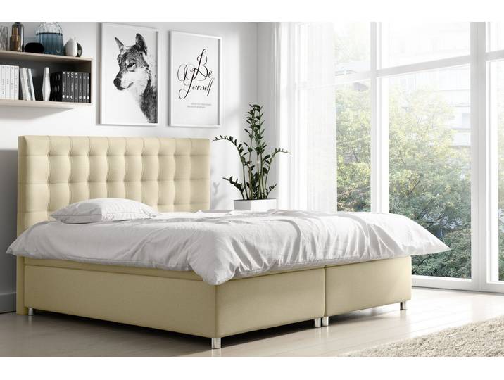 MF Design Boxspringbett Boxspringbett BELLA mit Bettkasten und Federautomatik, Vorhanden