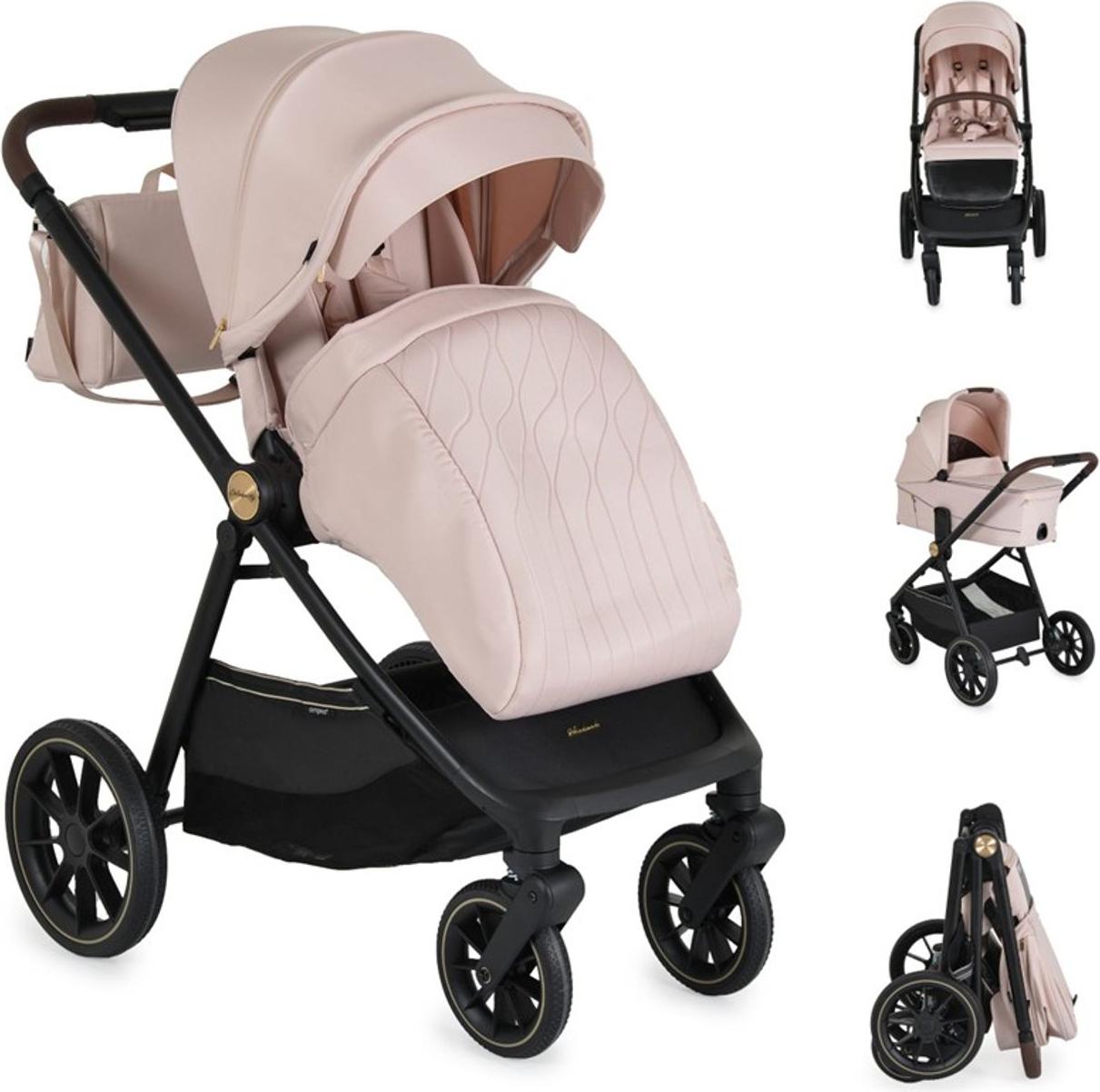 Cangaroo Kombikinderwagen Celebrity 2 in 1 Stoßdämpfer PolyurethanRollen Wickeltasche