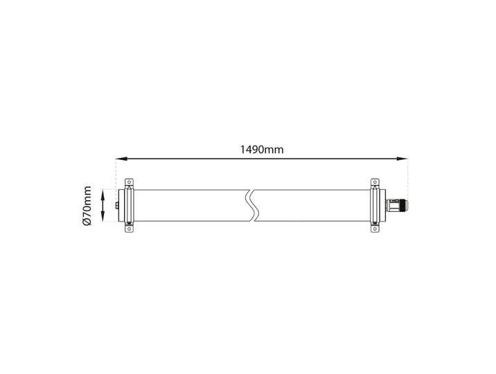 SLC Lava LED plafondlamp van PMMA IP69, wit / opaal, Kunststof