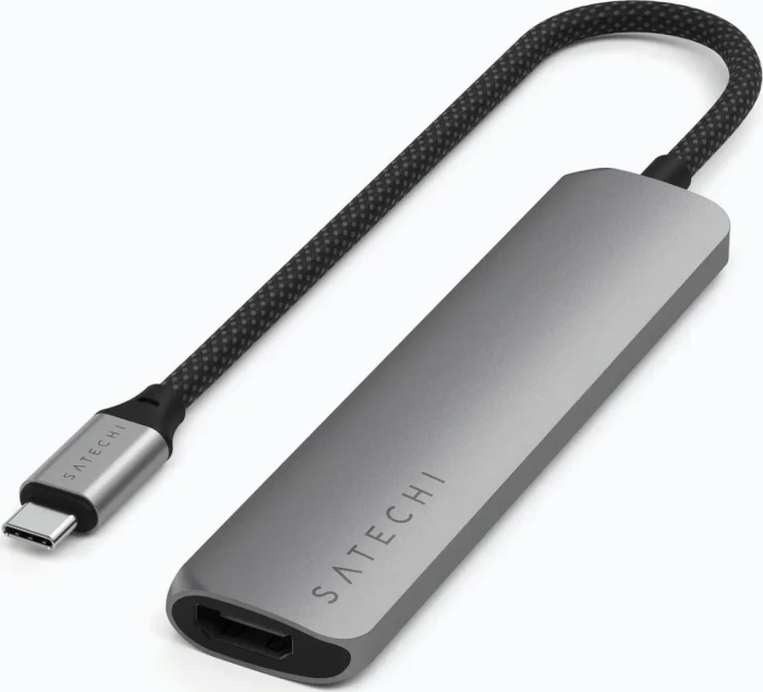 Satechi 6in1 USB-C Slim Multiport Adapter - Grau (Space Grey)
