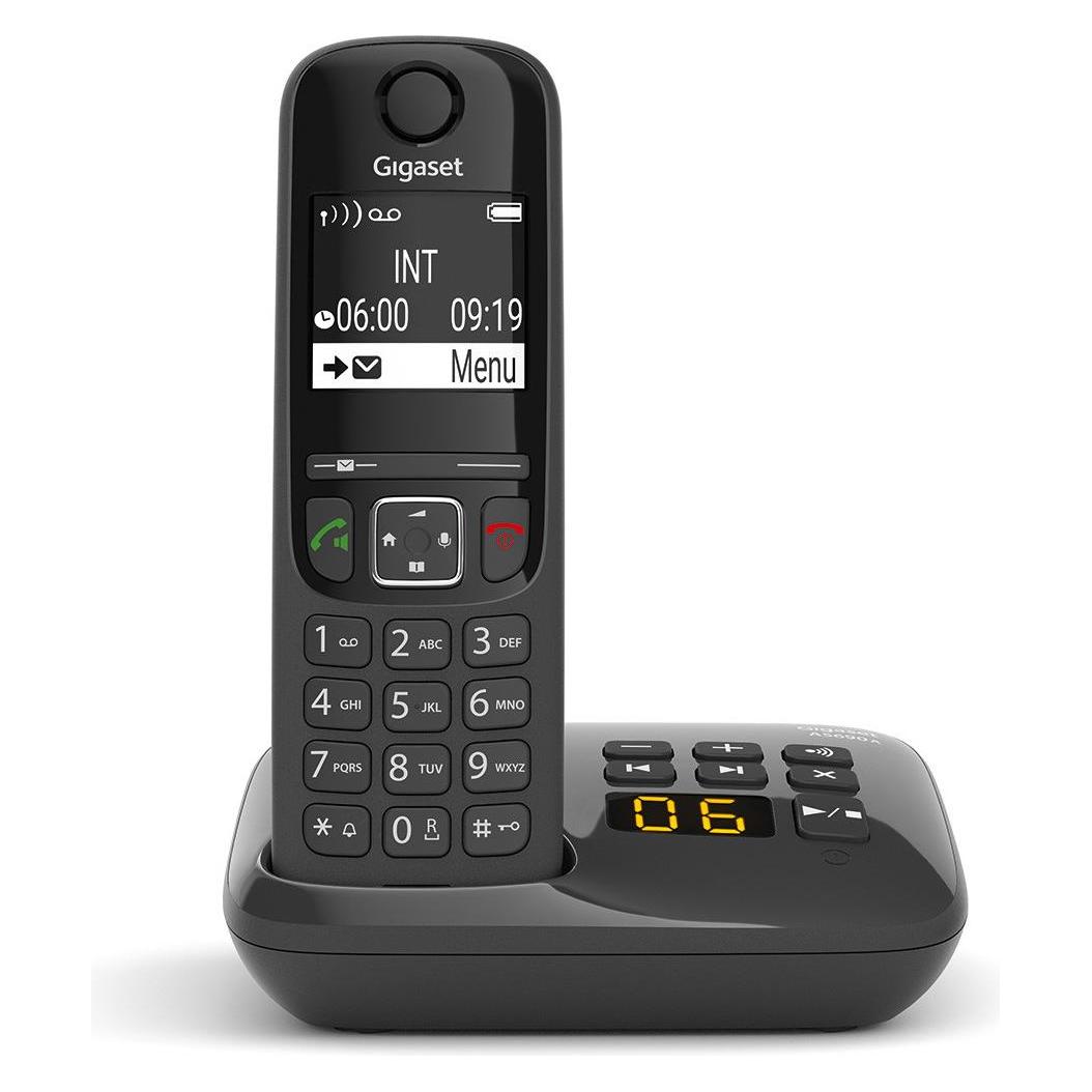 Gigaset AS690A Draadloze telefoon met antwoordapparaat - lange gesprekstijd en standby tijd - Groot display (S30852-H2836-M201)