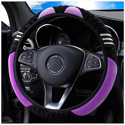 Plüsch-Anti-Rutsch-Auto-Lenkradbezug – universeller 15-Zoll-Schutz für komfortables Fahren – kleines Monster-Design-Accessoire