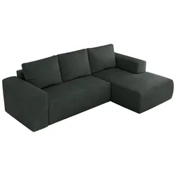 ECKSOFA TRENTINO L Dunkelgrau Stukture - Rechts
