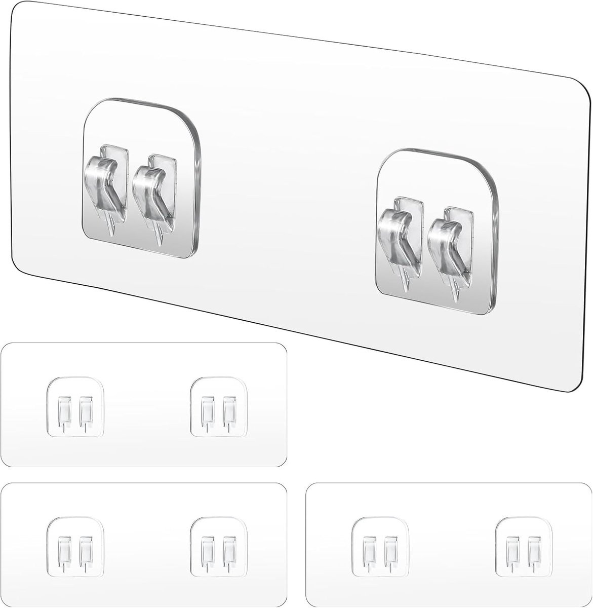 Set van 4 zelfklevende douche caddy haken voor badkamer en keuken zonder boren