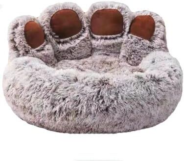 Uplift Essentials Ultra Plush Anti Anxiety Fluffy Pet Bed gradient Coffee m