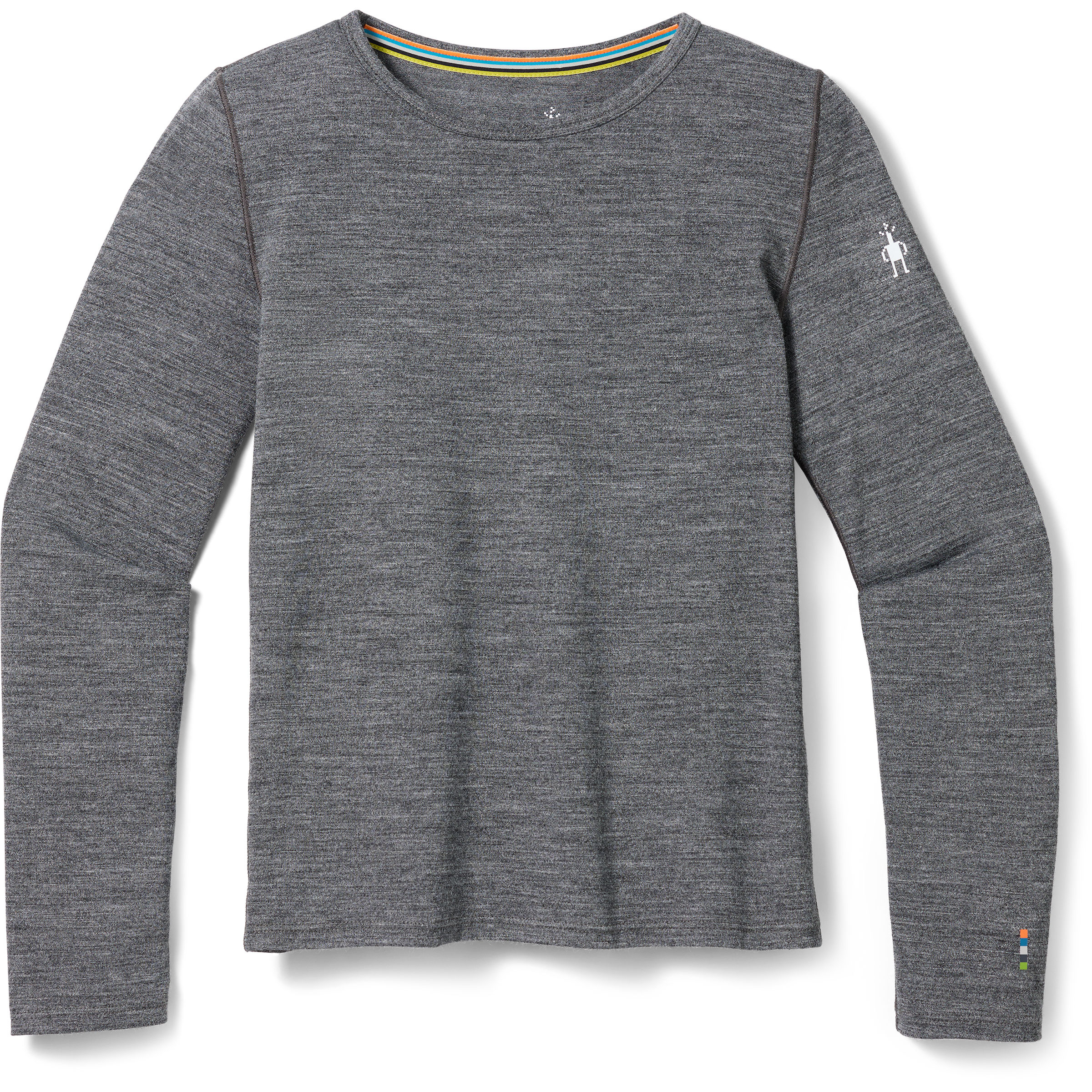 Smartwool Classic Merino Blend Kinder Langarm Unterhemden grau Größe S Schnell trocknend Merinowolle