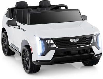Costway 24V Ride on Truck 2-Seater Licensed Cadillac with Remote Control-White