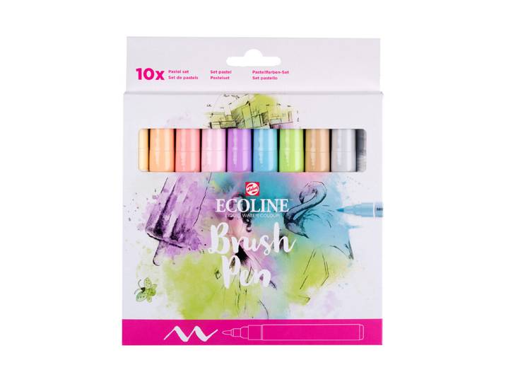 Ecoline Brushpen Pastel 10 Farben