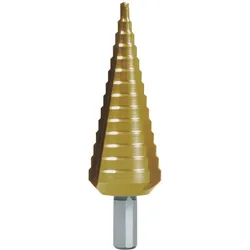 RUKO Stufenbohrer HSS TiN mit 3 Schneiden gerade Nut - 101352T
