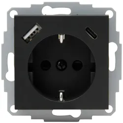 Kopp HK07 -Schutzkontakt-Steckdose USB A/C Anschluss Farbe:anthrazit
