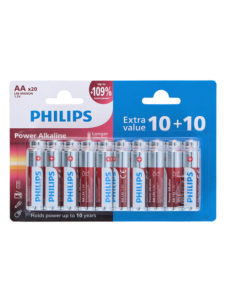 Philips AA-Batterien LR6 - 20 Stück - onesize