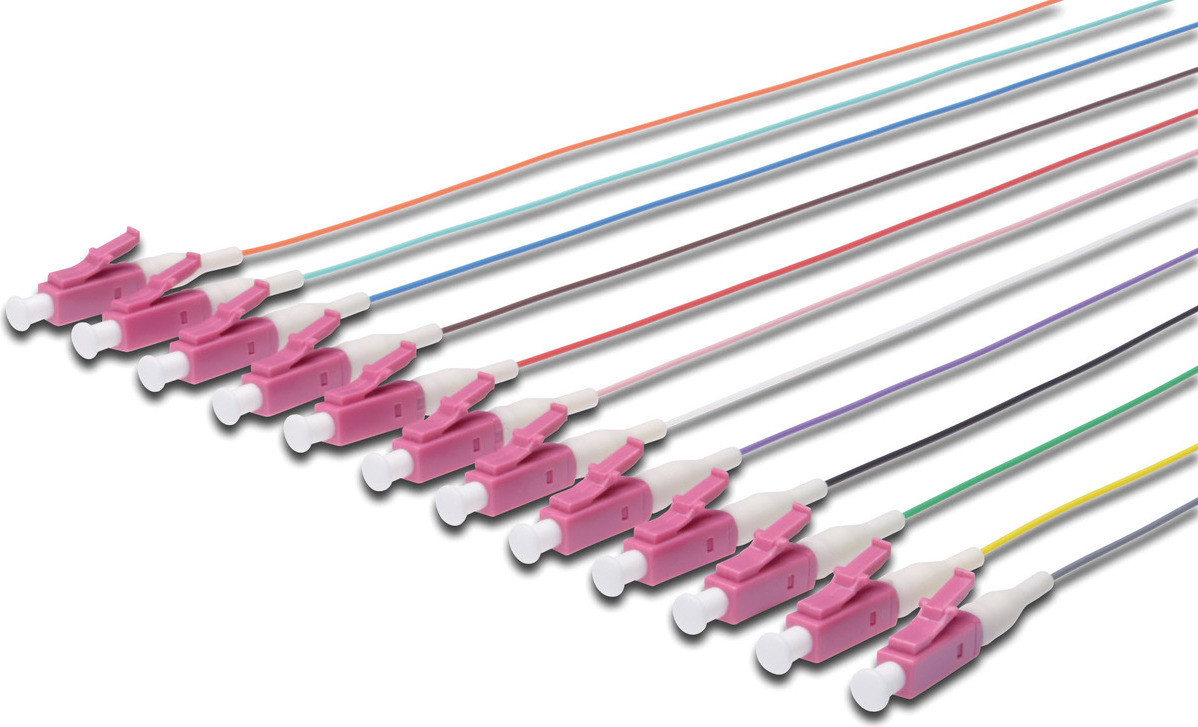DIGITUS vezeloptische pigtail-set, LC Simplex, OM4, 2,0 meter
