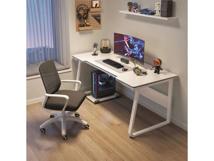 Bureau d'ordinateur de jeu robuste à hauteur réglable, design ergonomique pour une utilisation à domicile ou au bureau