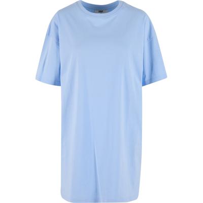 Shirtkleid DEF "DEF DEF Mini Kleider", Damen, Gr. XS, US-Größen, blau (airy blau), 100% Baumwolle, unifarben, oversize, Rundhals, Kleider Shirtkleid