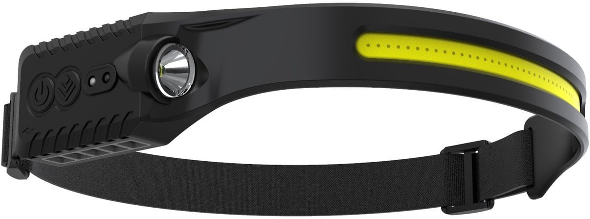 Oplaadbare LED hoofdlamp met 5 standen, zwart en multicolor, IP44 waterdicht, USB-oplaadbaar voor sport en klussen