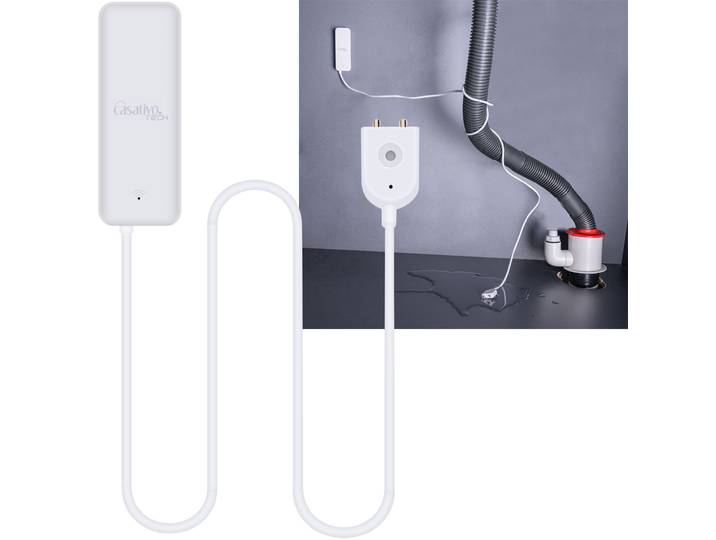 WLAN-Wassermelder mit externem Sensor, App-Steuerung