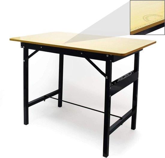 Wiltec Opvouwbare werktafel Bruin - Klaptafel werkbank voor klussen en hobby met 150kg draagkracht