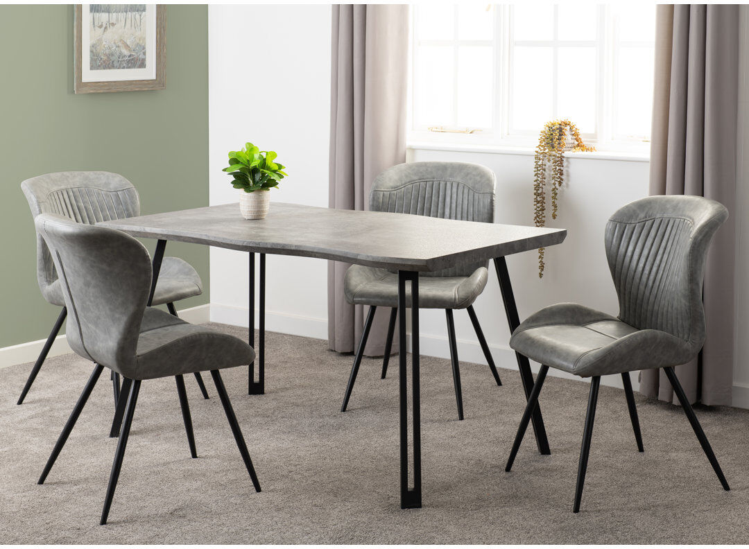 Mercury Douros 4 -Person Dining Set Concrete Grey/Grey 4