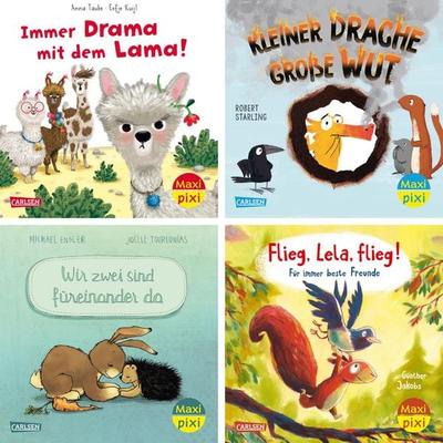 Maxi-Pixi-4er-Set 126: Kleine Tiere – große Gefühle (4x1 Exemplar), Set von , Carlsen, 978-3-551-03090-0