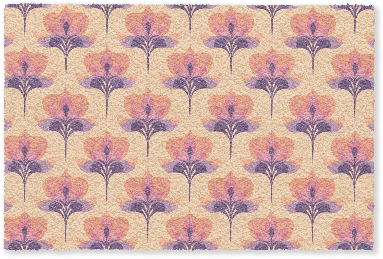 MuchoWow Deurmat Botanisch Patroon Pastel - 60 x 40 cm