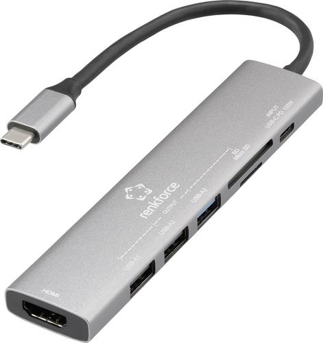 Renkforce USB-C Dockingstation RF-DKS-907 Passend für Marke Dockingstations: Universal USB-C Power Delivery, integrierter