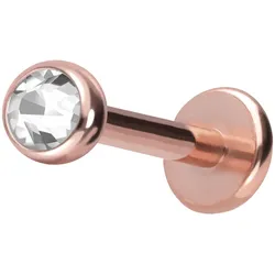 Titan Labret mit Push Fit KRISTALL