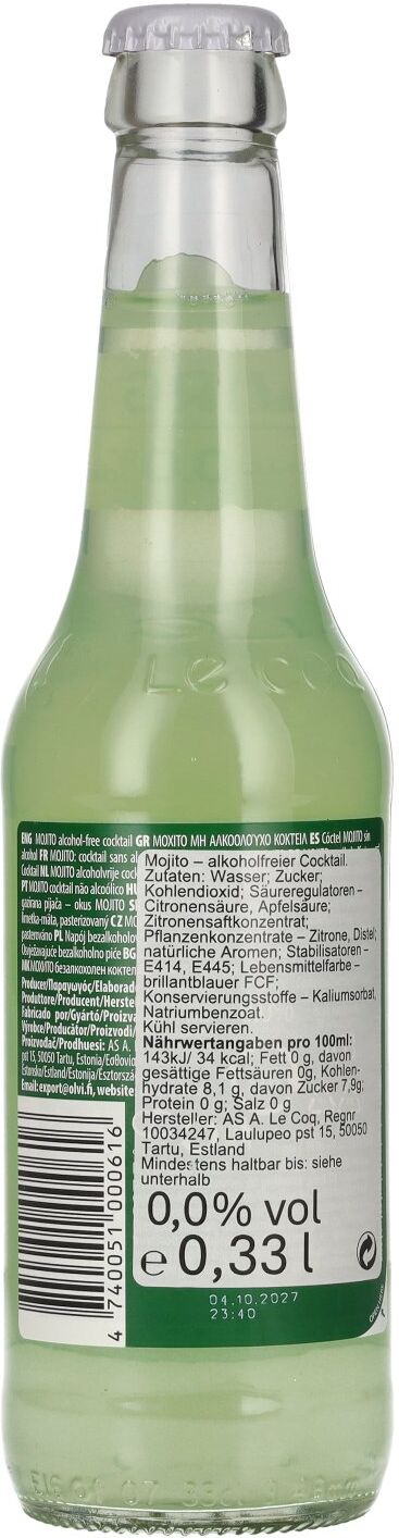 Le Coq MOJITO CLASSIC alcohol-free 0.0% 0,33l