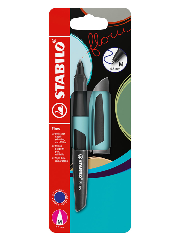 Kugelschreiber "STABILO Flow" in Hellblau - onesize