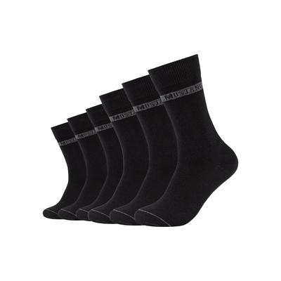 Socken MUSTANG "casual", Herren, Gr. 43-46, schwarz, Baumwollmischung, uni und meliert, normal, Socken Socken, weicher und elastischer Komfortbund