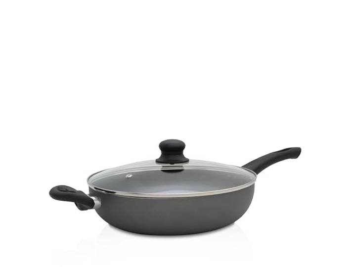 Krüger Aluminium Schmorpfanne Gourmet Ø 28 cm Mit Glasdeckel & Gegengriff