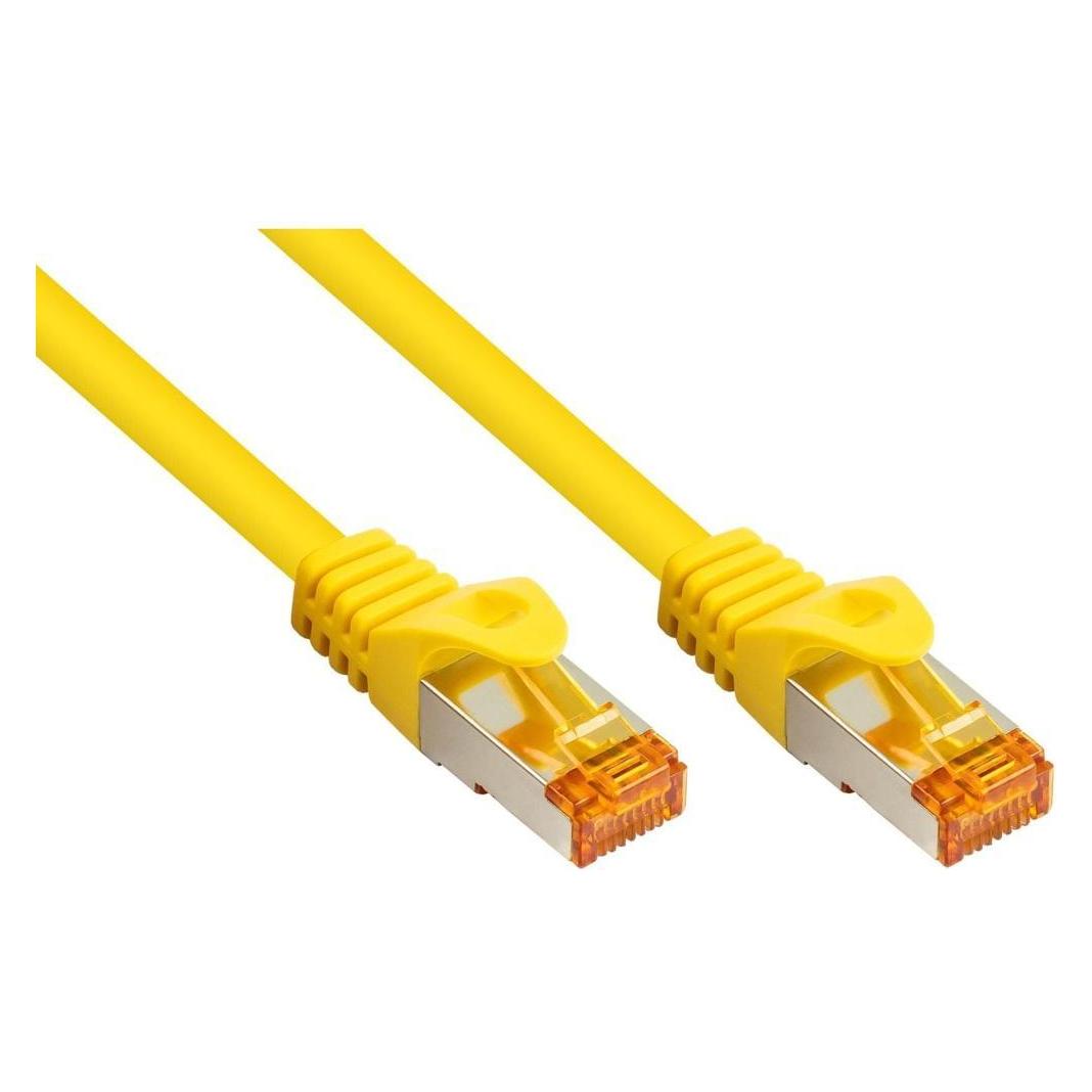 Varia Cat7 Patchkabel 3m RJ45 S/FTP TPE gelb | 10 Gbit/s, kupfer (S/FTP, CAT7, 3 m) (419384)