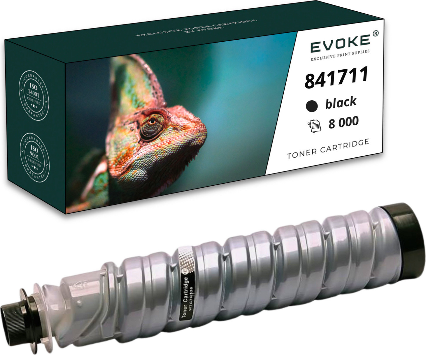 Evoke Toner voor Ricoh 841711, zwart, geschikt voor MP 301, MP 301 SP en MP 301 SPF